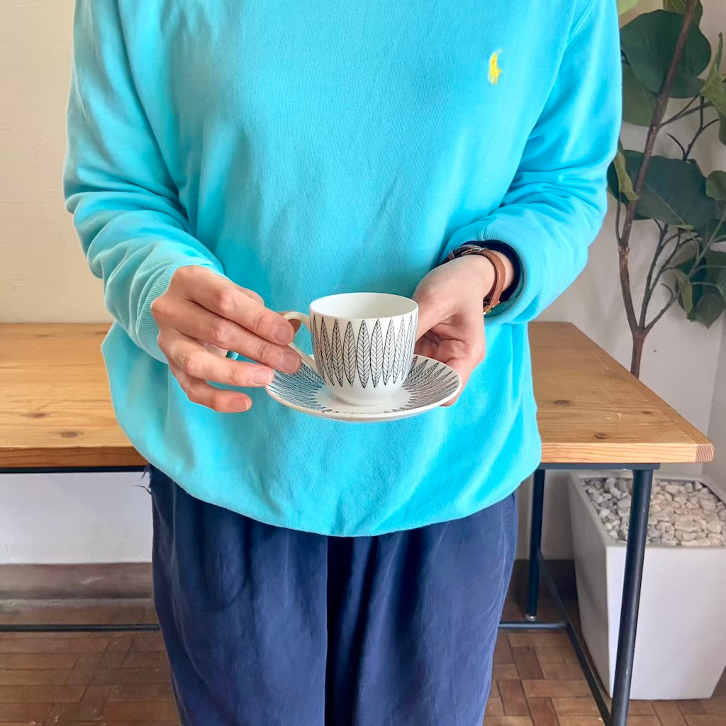 グスタフスベリ / Gusatavsberg サリックス / Salix シリーズ カップ＆ソーサー ブラック ヴィンテージ リンドベリ