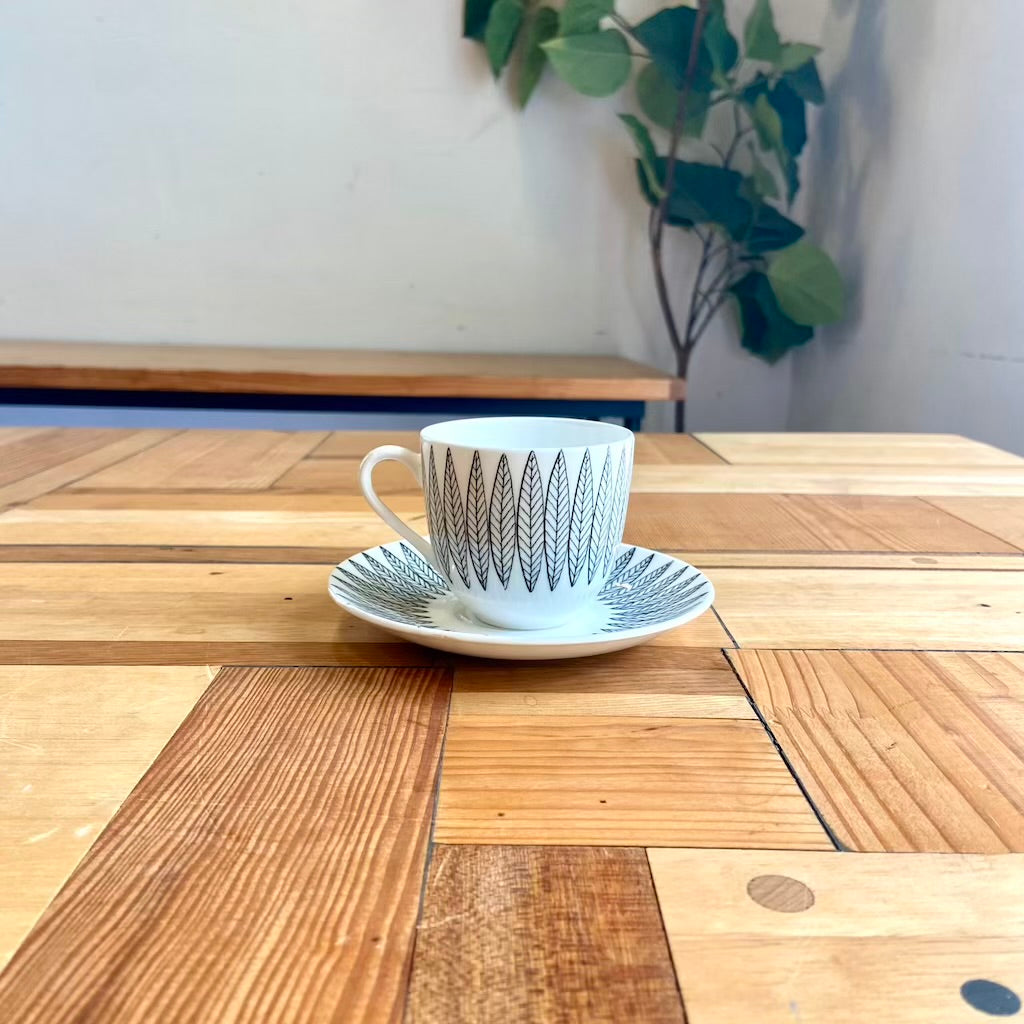 グスタフスベリ / Gusatavsberg サリックス / Salix シリーズ カップ＆ソーサー ブラック ヴィンテージ リンドベリ