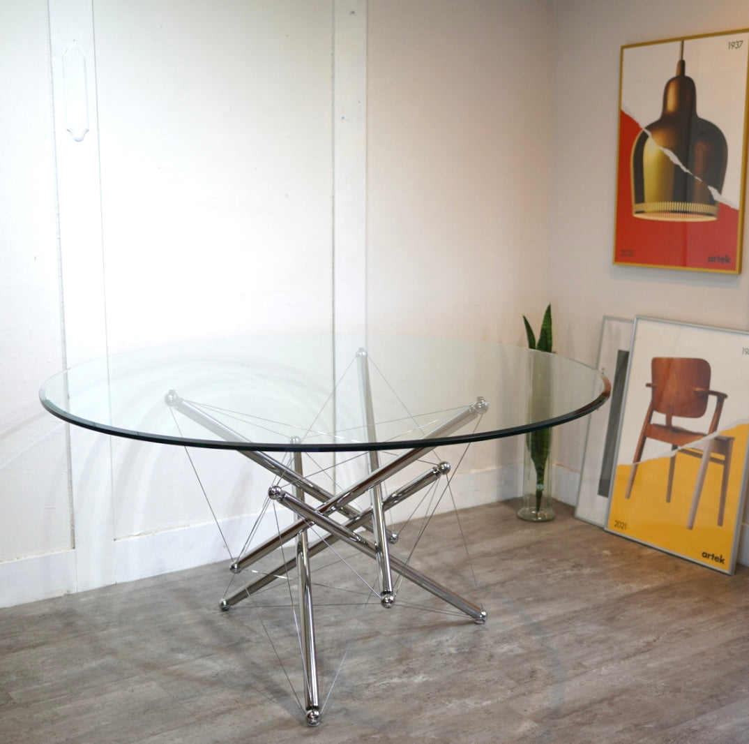 カッシーナ / Cassina 714 ガラステーブル ラウンドダイニングテーブル