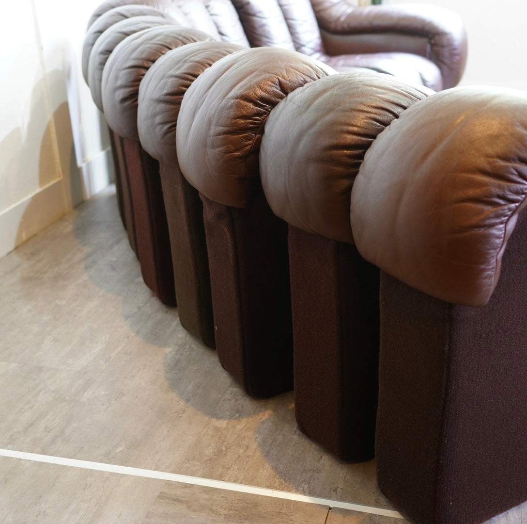 モビリア / mobilia デセデ スネークソファ 13連 本革 ヴィンテージ