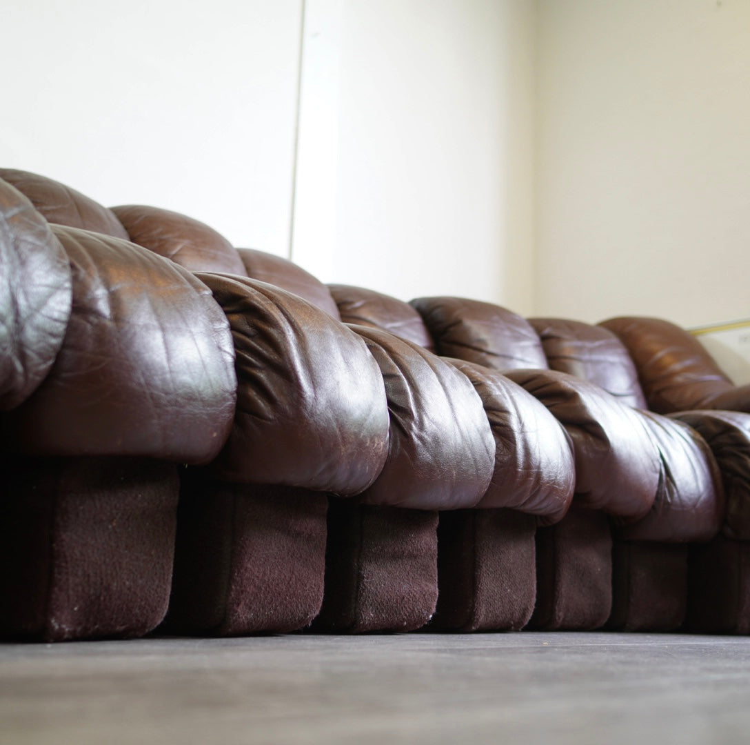 モビリア / mobilia デセデ スネークソファ 13連 本革 ヴィンテージ