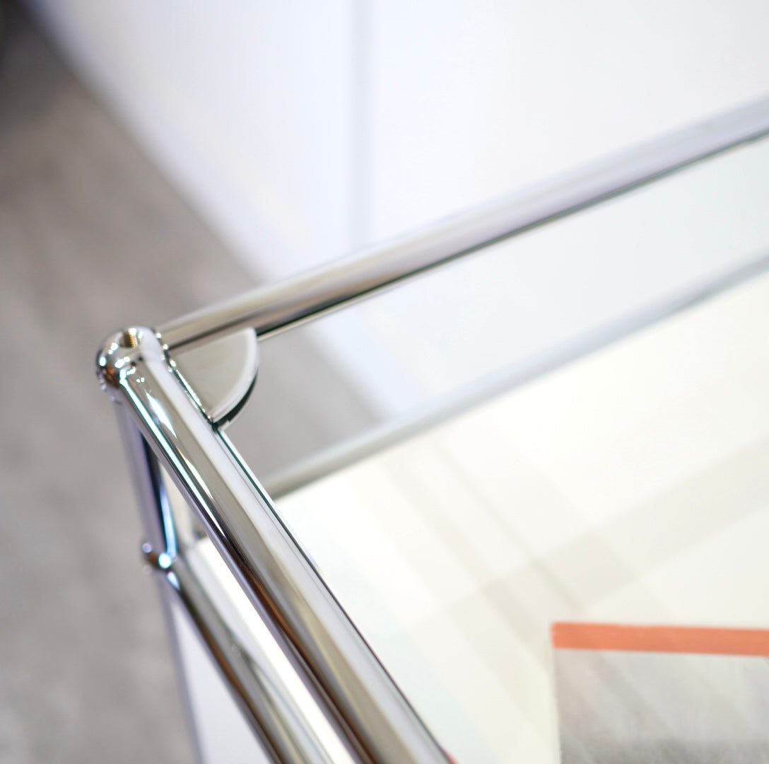 USMハラー / USM Haller モジュラーキャビネット 1列2段 ガラストップ サイドボードホワイト