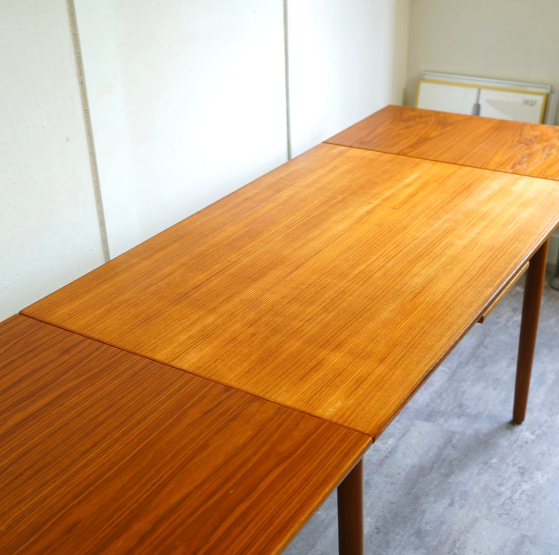 ヴィンテージ チーク材 伸長式テーブル 北欧 W120