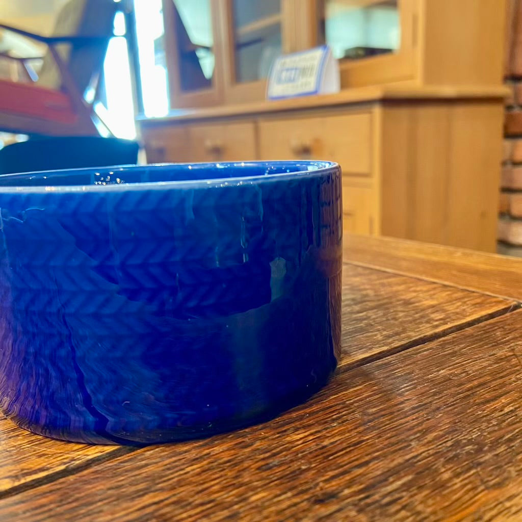 ロールストランド / Rorstrand  ブラエルド / Bla Eld蓋つきボウル 青 スウェーデン ヴィンテージ
