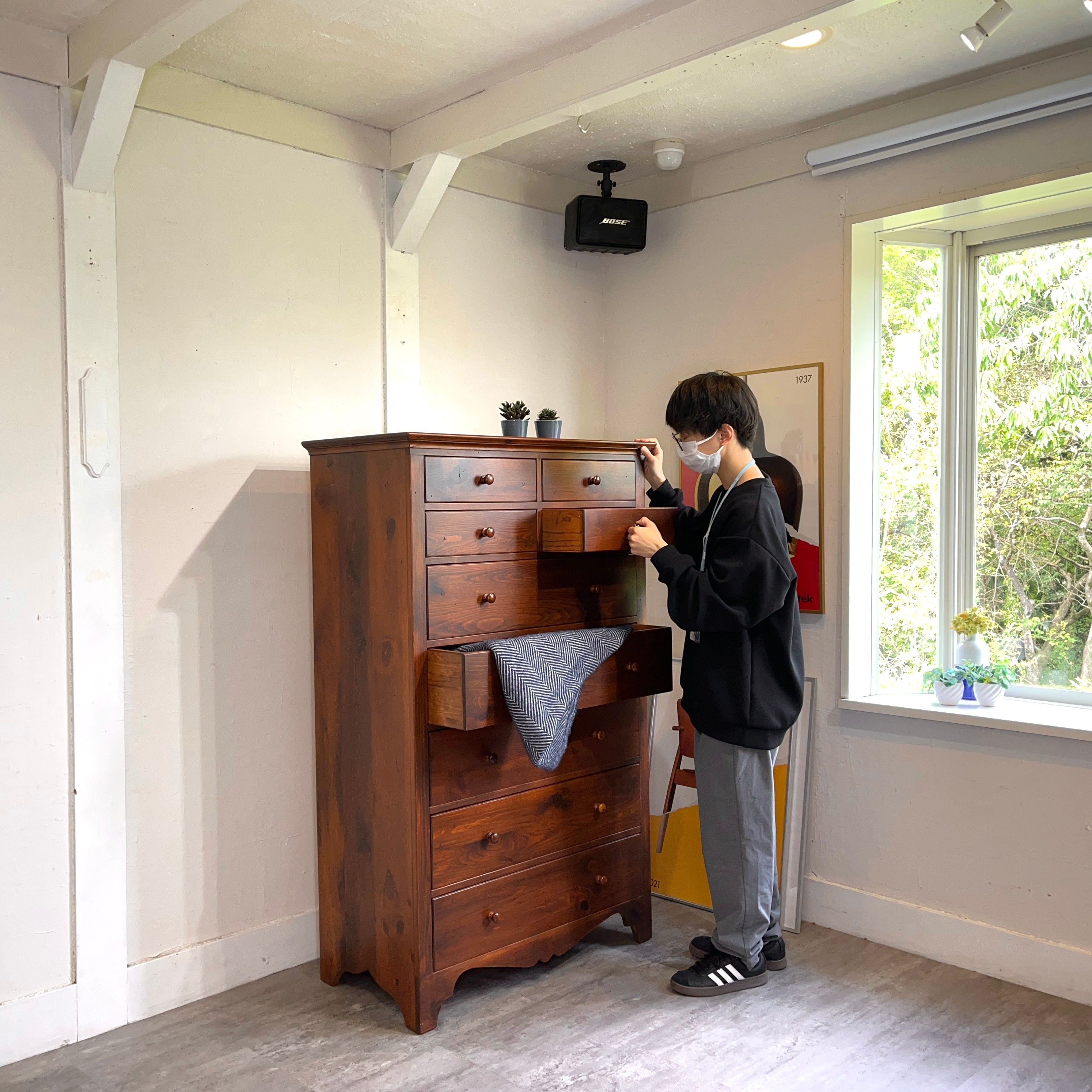 アンファン / Enfant パイン材 7段チェスト