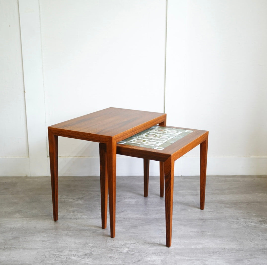 ハスレヴ&ロイヤルコペンハーゲン / Haslev & Royal Copenhagen テネラ タイルトップ ネストテーブル デンマーク ヴィンテージ