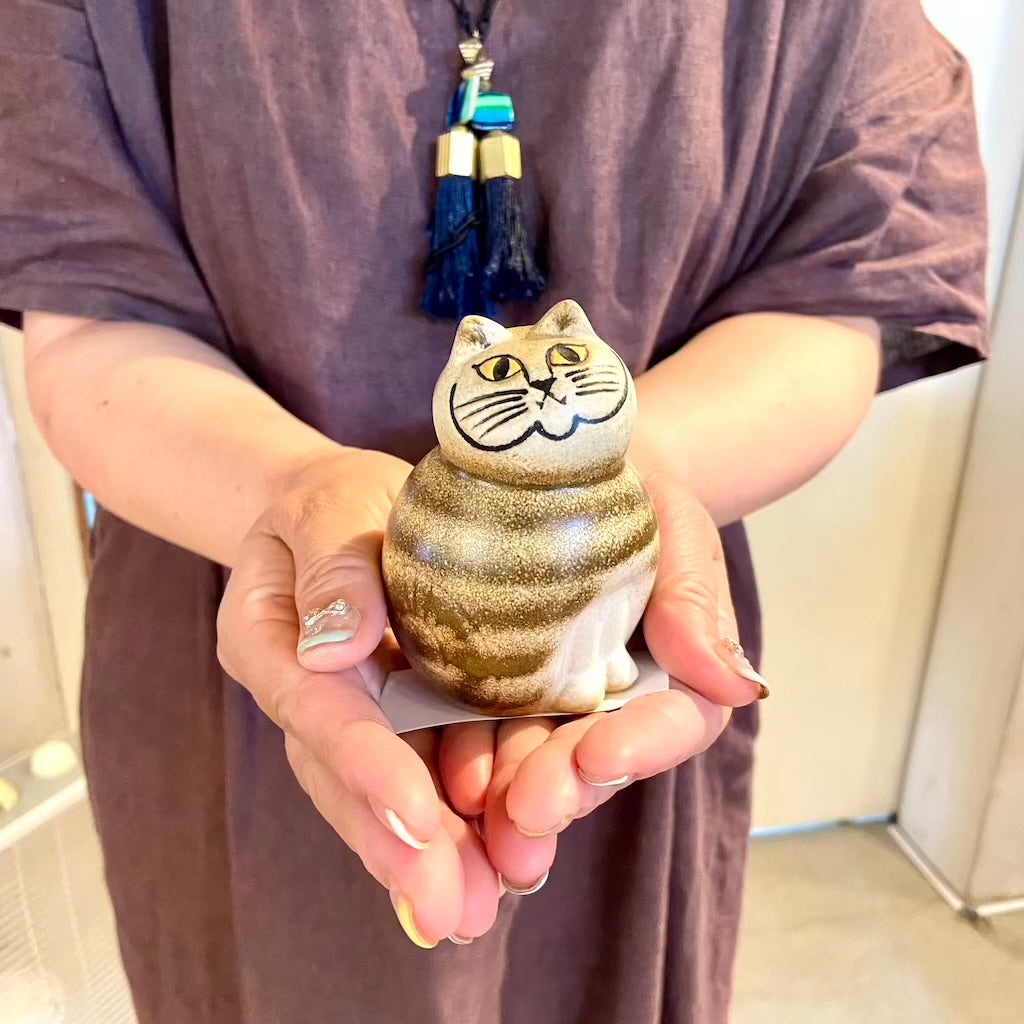 リサラーソン ミア ミニ グレー 復刻版 猫オブジェ 北欧陶器