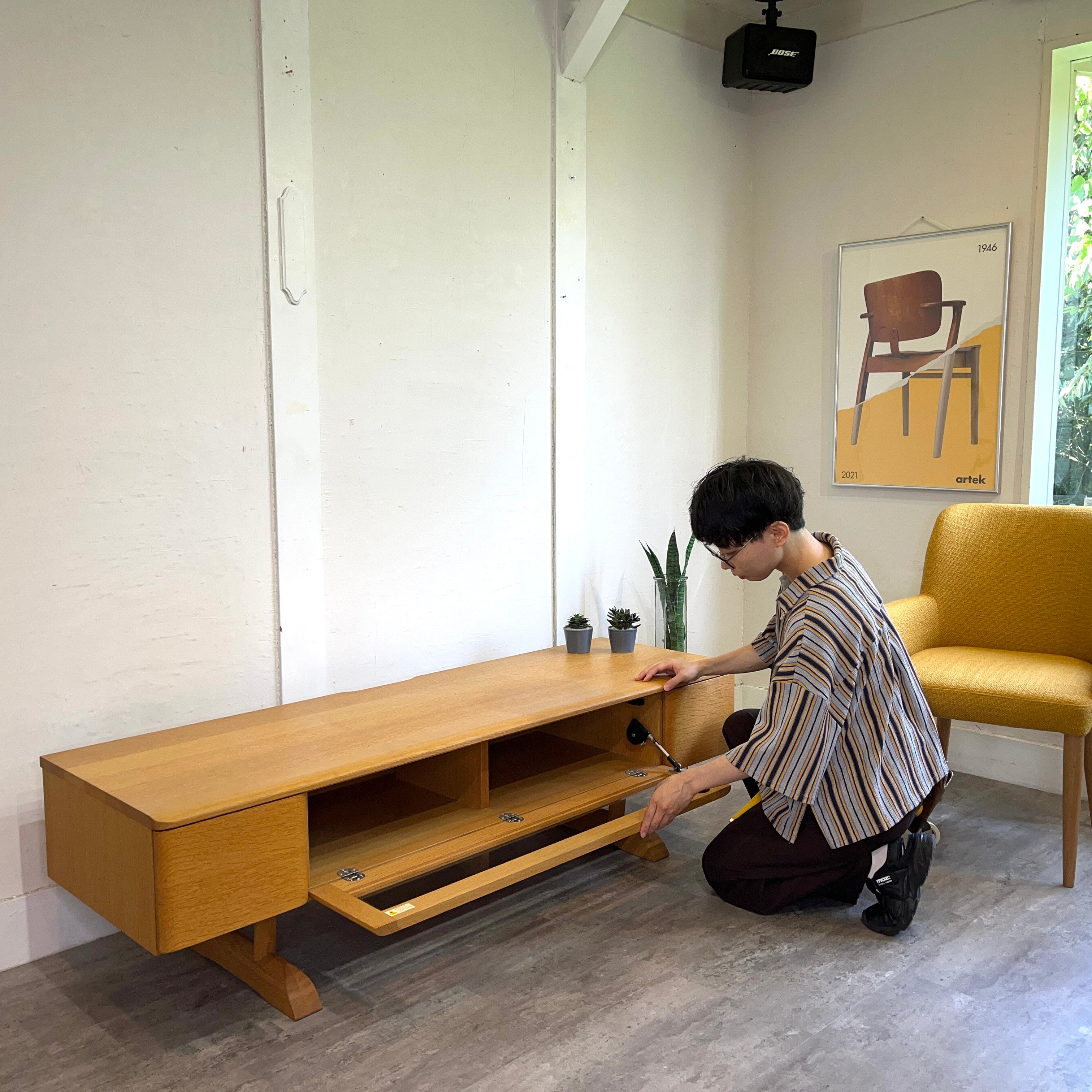 飛騨産業 / HIDA KAYA テレビボード ローボード オーク 中古 TVボード