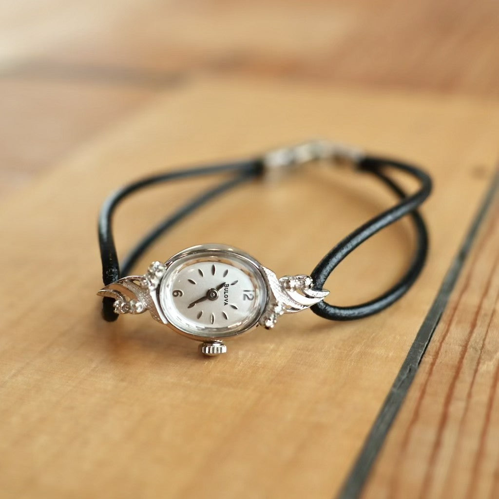 ブローバ BULOVA カットガラス ヴィンテージ 腕時計 レディース