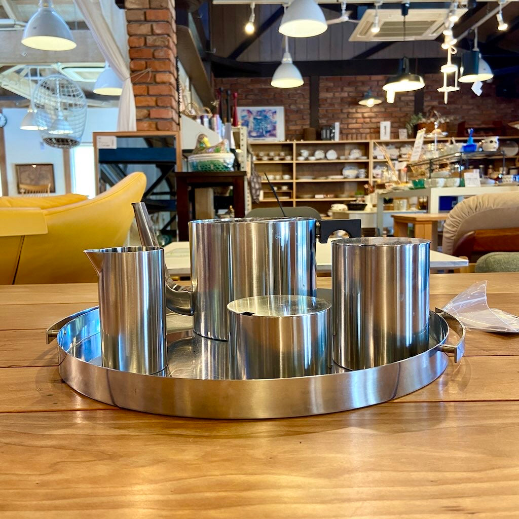 ステルトン / Stelton シリンダーライン AJ ティーポット＆トレイ 5点