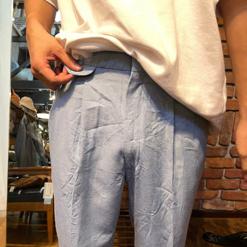 古着】ZACARI ヴィンテージパンツ ブルー 水色 サックスブルー
