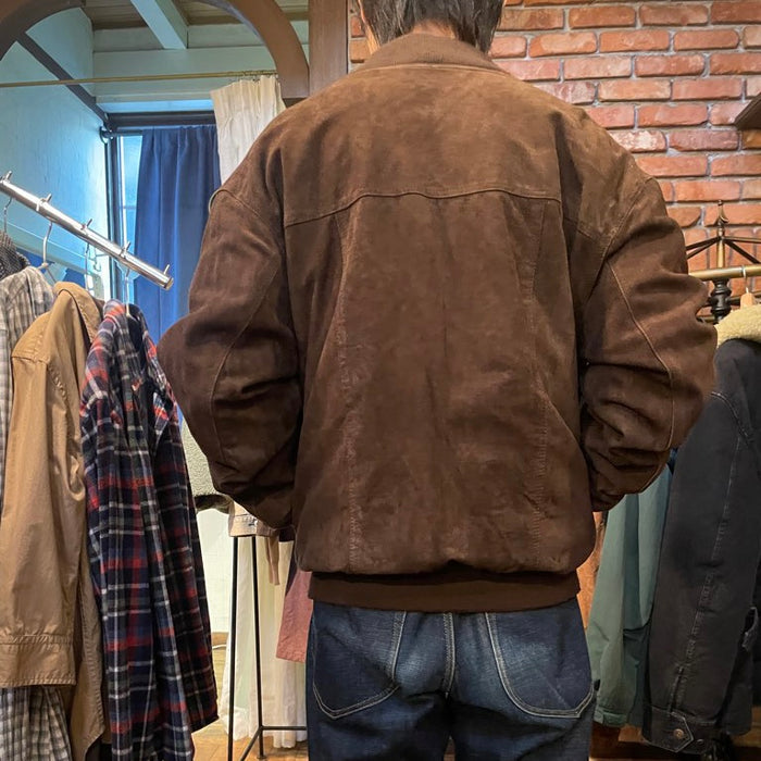 新作 スウェードブルゾン 90s conbipel 【古着】 ブラウン Restyle – おしゃれ 安い 中古 防寒 ジャケット・アウター