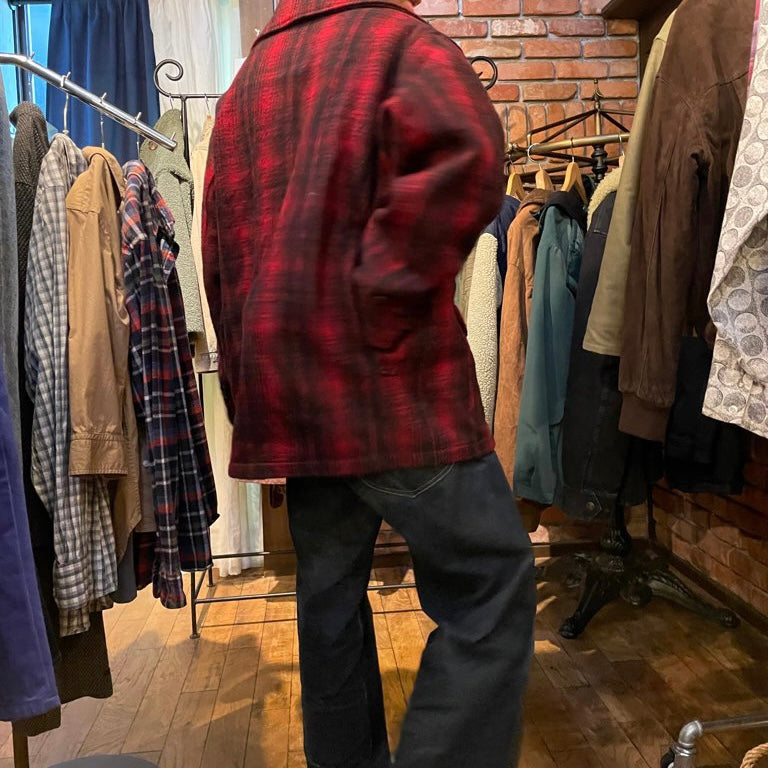 【古着】 60-70s ウールリッチ/WOOLRICH ハンティングジャケット 赤  バッファローチェック　