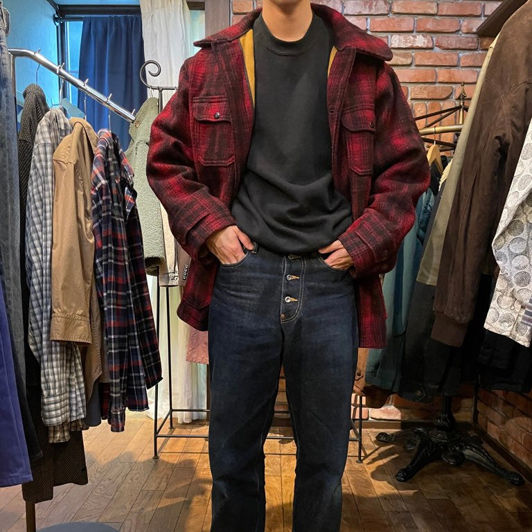 【古着】 60-70s ウールリッチ/WOOLRICH ハンティングジャケット 赤  バッファローチェック　