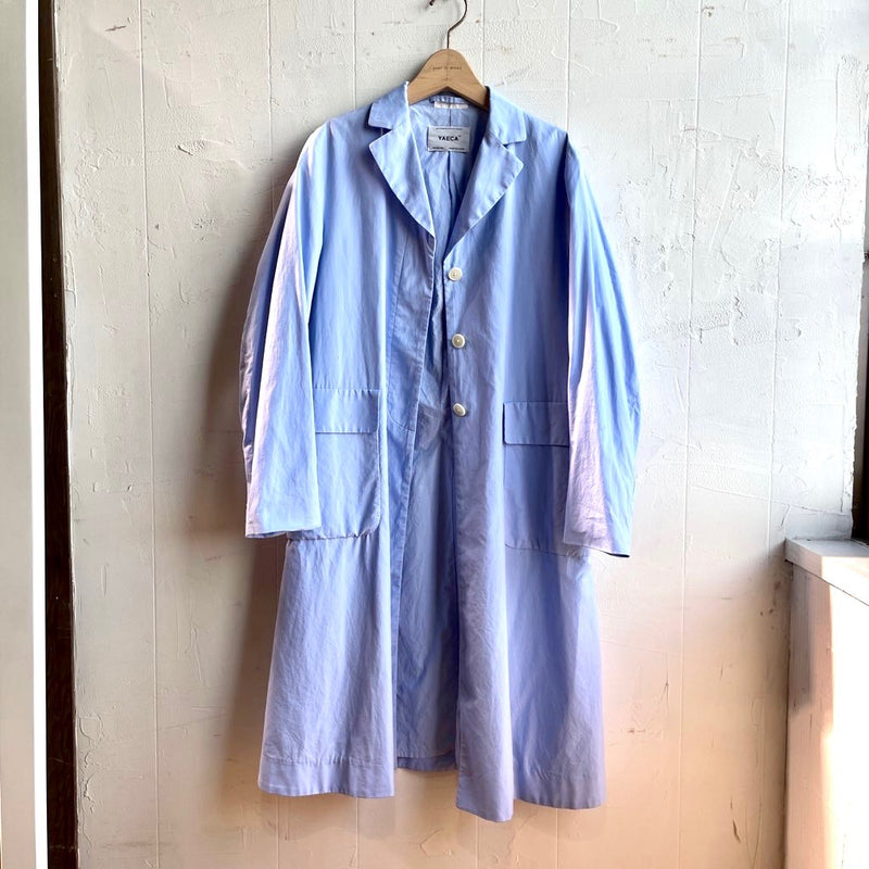 古着】ヤエカ / YAECA シャツコート Aラインコート 青 ブルー 美品 