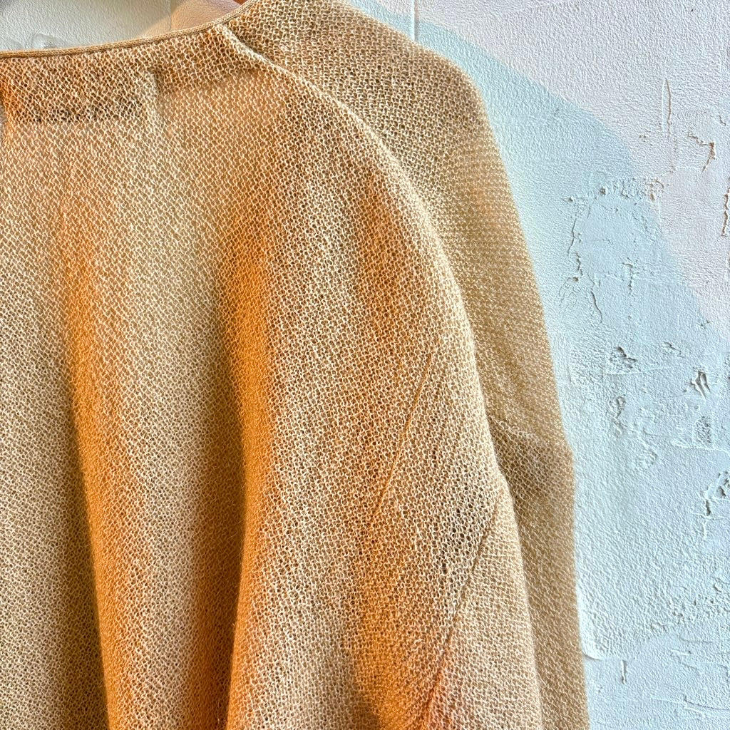 【古着】80's Troy Bros カーディガン ウール ベージュ