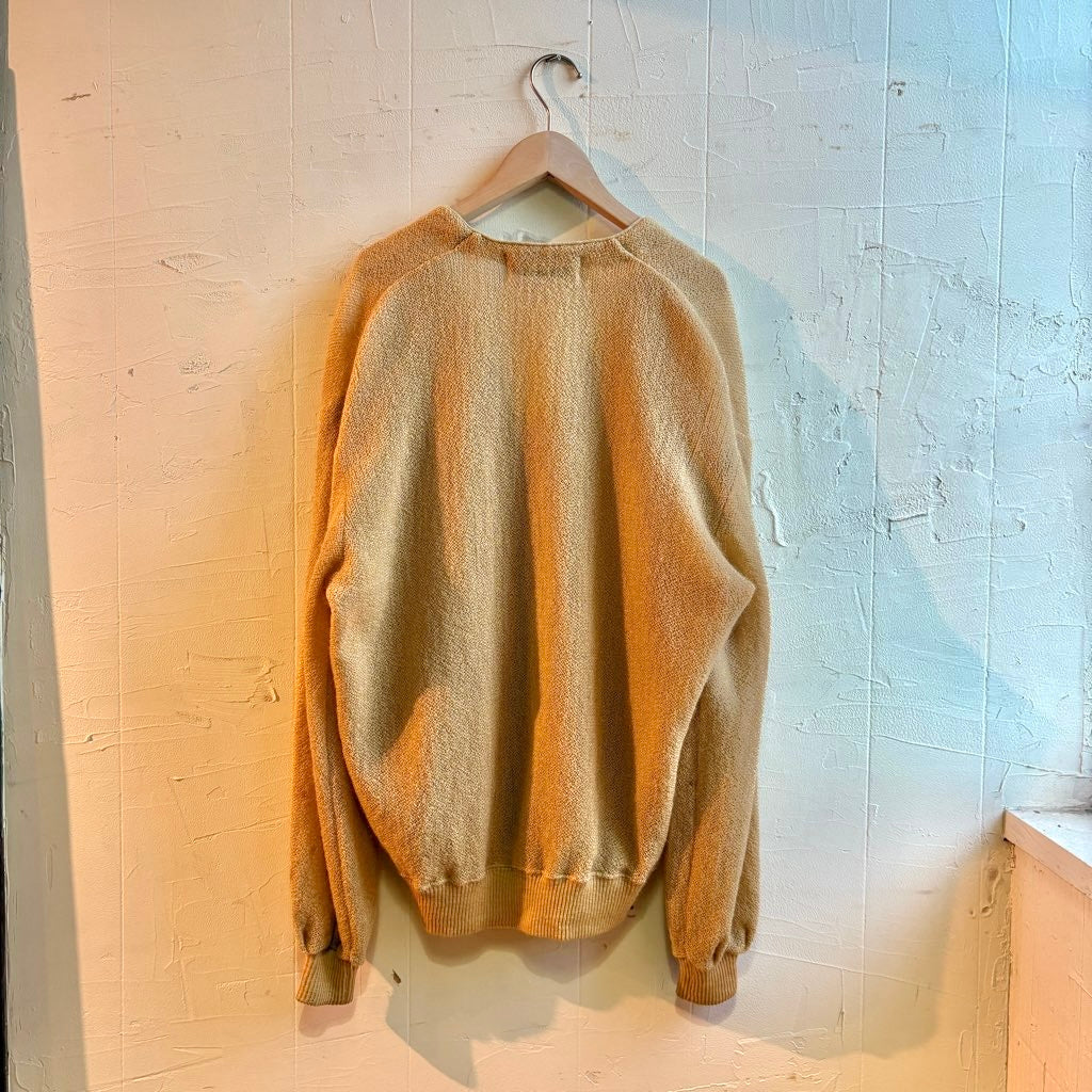 【古着】80's Troy Bros カーディガン ウール ベージュ