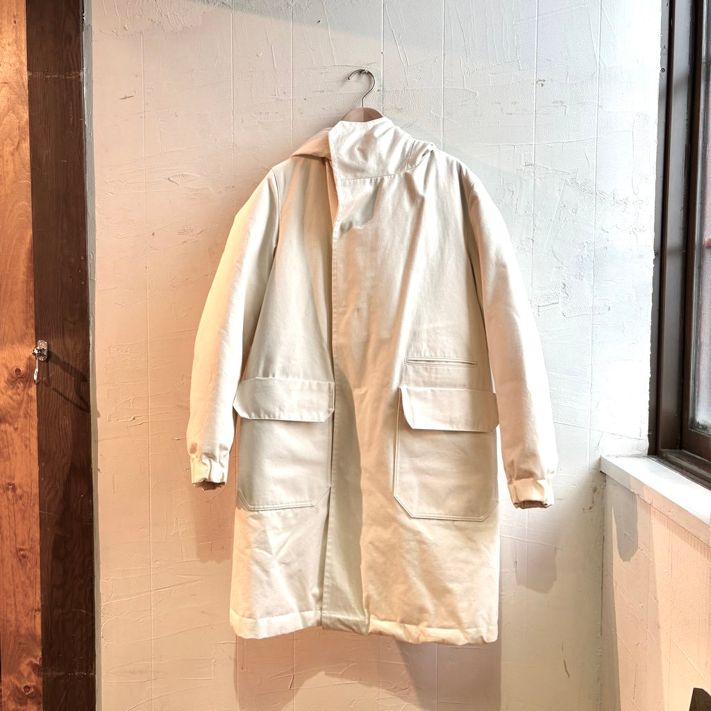 古着】ゴーシュ リバーシブル コート ダウン ロング アイボリー 上質