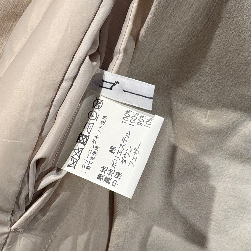 古着】ゴーシュ リバーシブル コート ダウン ロング アイボリー 上質