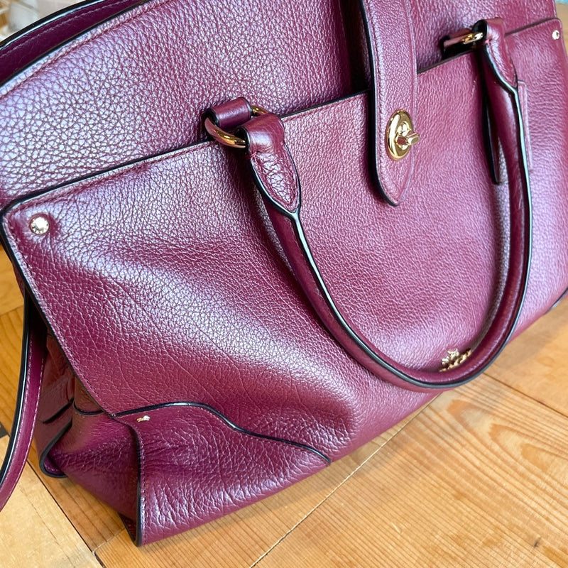 COACH】コーチ グレインレザー マーサー リベット ターンロック
