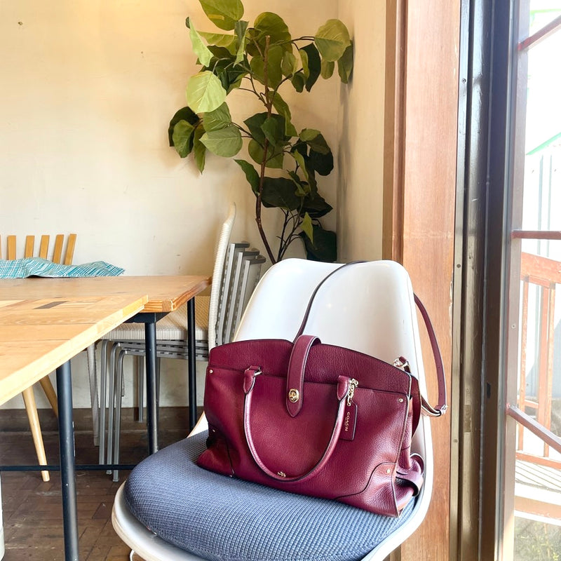COACH】コーチ グレインレザー マーサー リベット ターンロック
