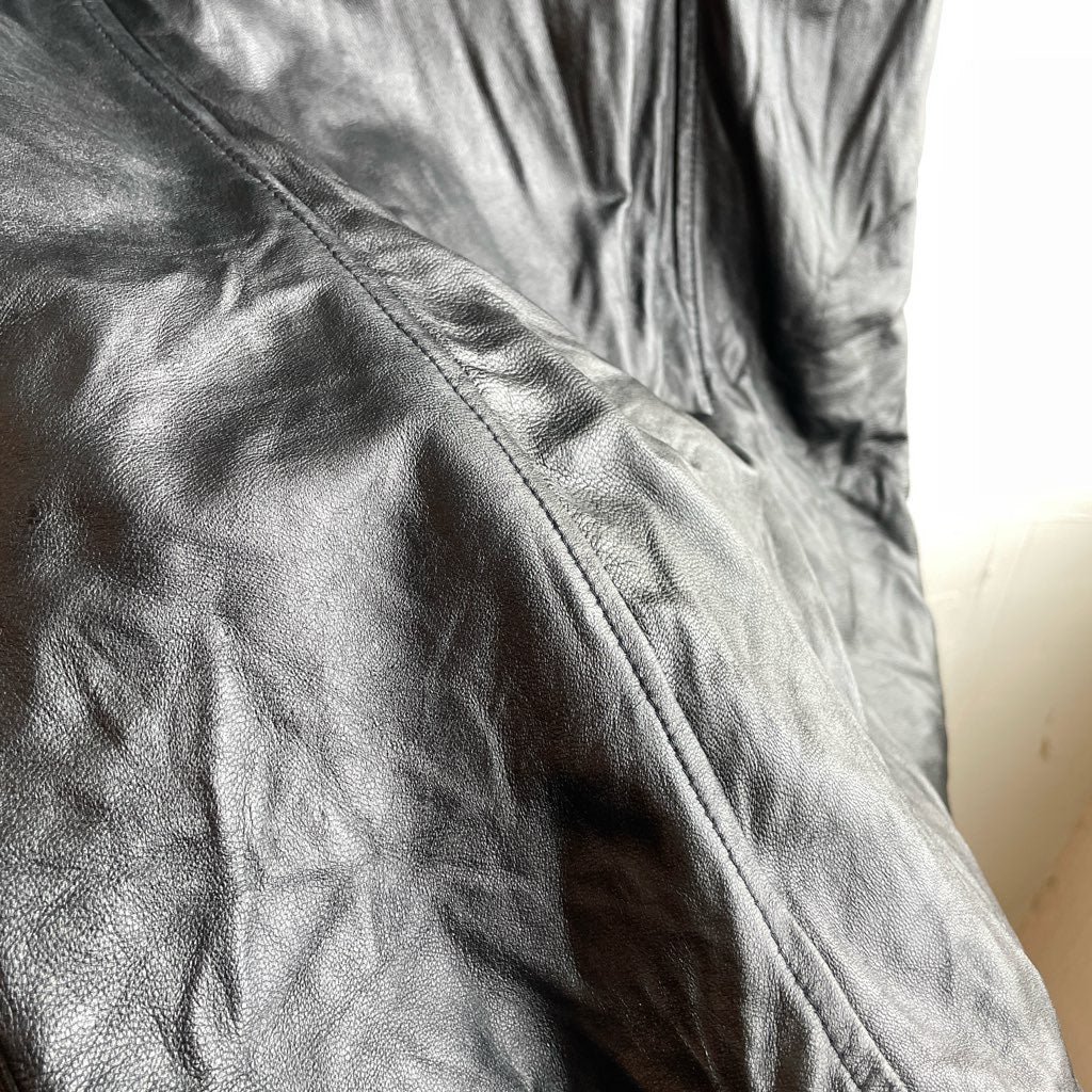 【古着】90s フェイクレザースカート ブラック Leather Skirt　