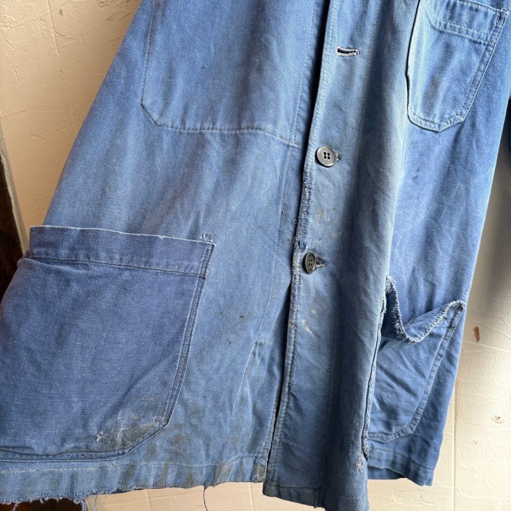 【古着】60~70's フレンチワークジャケット ブルー