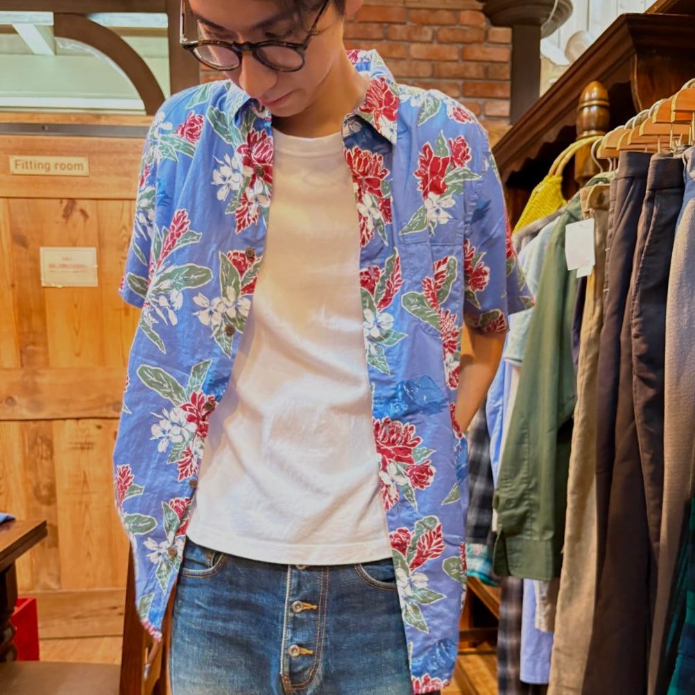 【古着】パタゴニア/patagonia アロハシャツ パタロハ ブルー