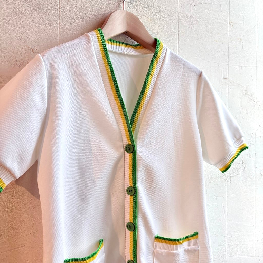 【古着】70's ジャージーカーディガン レディース