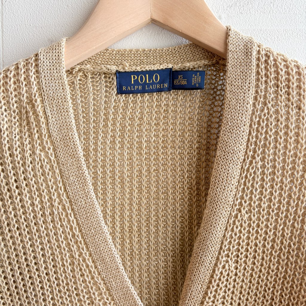 【古着】 ラルフローレン / RALPH LAUREN カーディガン ベージュ