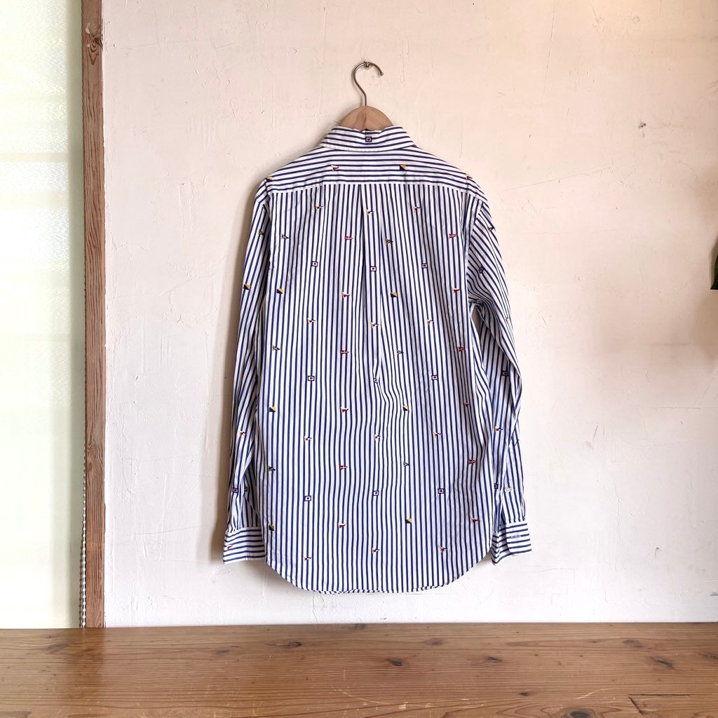 【古着】 ラルフローレン / RALPH LAUREN 万国旗 ストライプシャツ