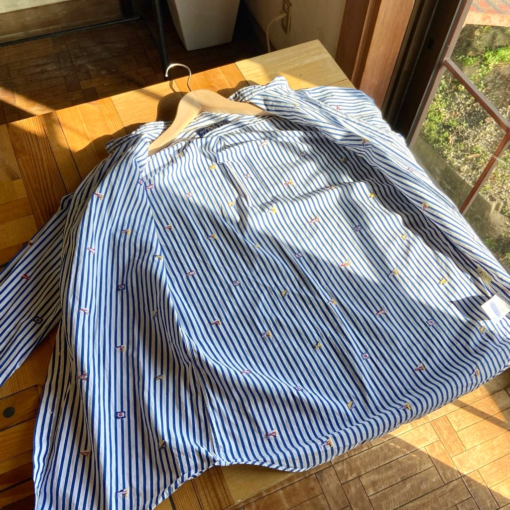 【古着】 ラルフローレン / RALPH LAUREN 万国旗 ストライプシャツ