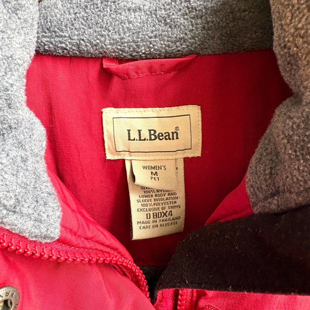 【古着】LL.Bean ナイロンジャケット 赤 キルティング