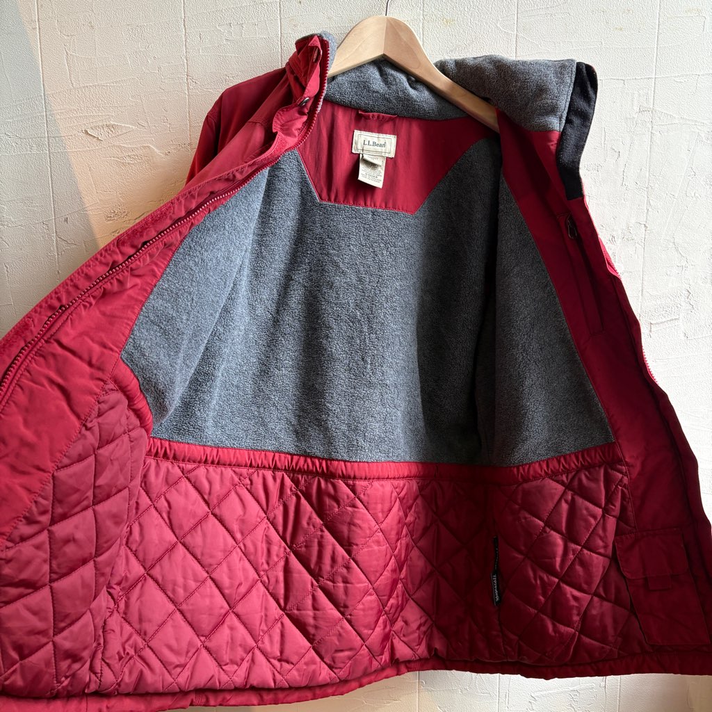【古着】LL.Bean ナイロンジャケット 赤 キルティング