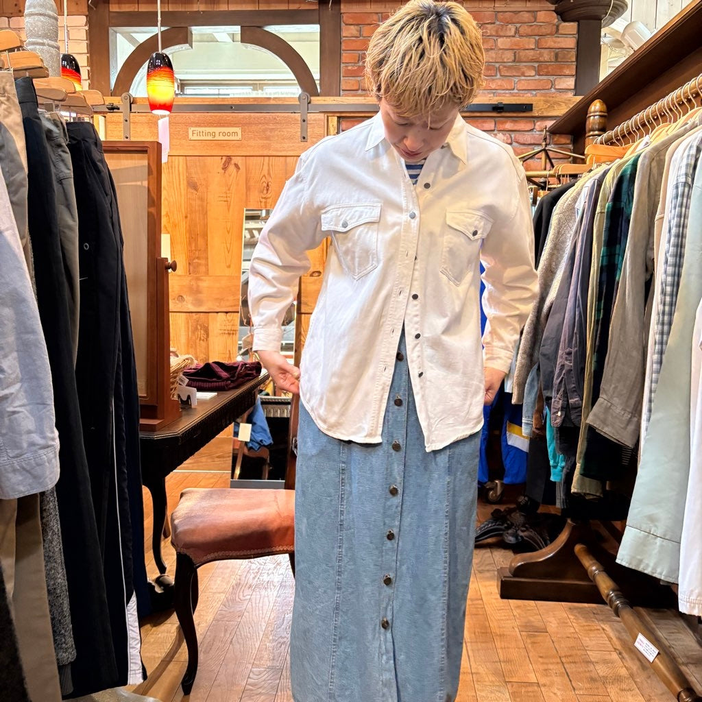 【古着】90’s ホワイト デニムシャツ - Restyle