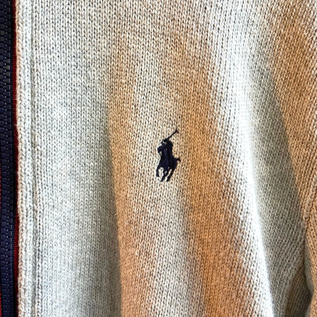 【古着】 ラルフローレン / RALPH LAUREN コットンニットジップアップ