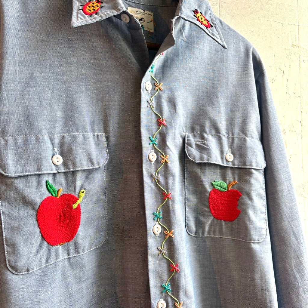 古着】BICKMAC 70's シャンブレーシャツ ヴィンテージ 青 ブルー 長袖