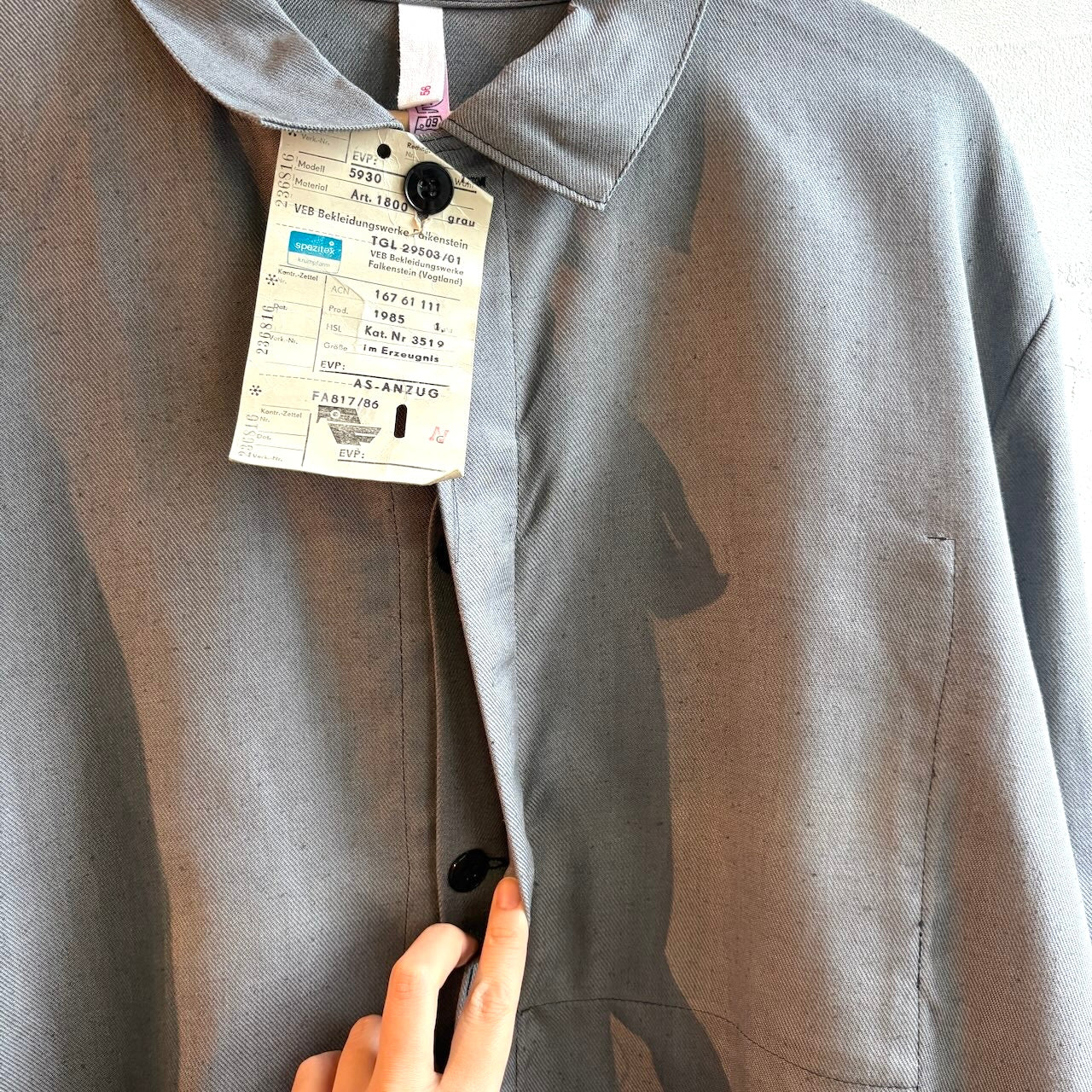 【古着】80sドイツ デッドストック ヴィンテージ ワークジャケット シャツ