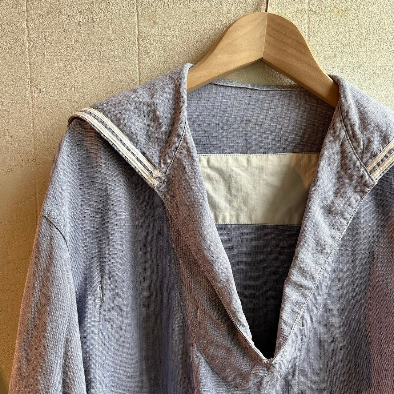 古着 フランス軍 セーラーシャツ リネン フレンチミリタリー フランス