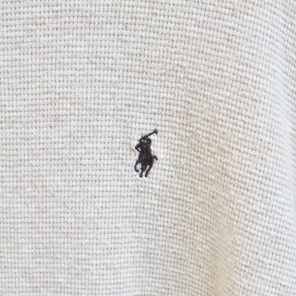 【古着】 ポロラルフローレン  / POLO RALPH LAUREN 長袖 サーマルシャツ アイボリー