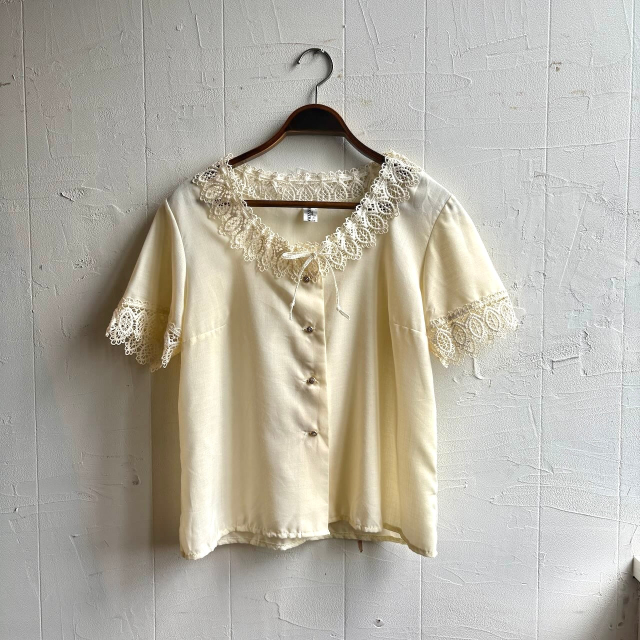 【古着】ユーロヴィンテージ 刺繍ブラウス オフホワイト