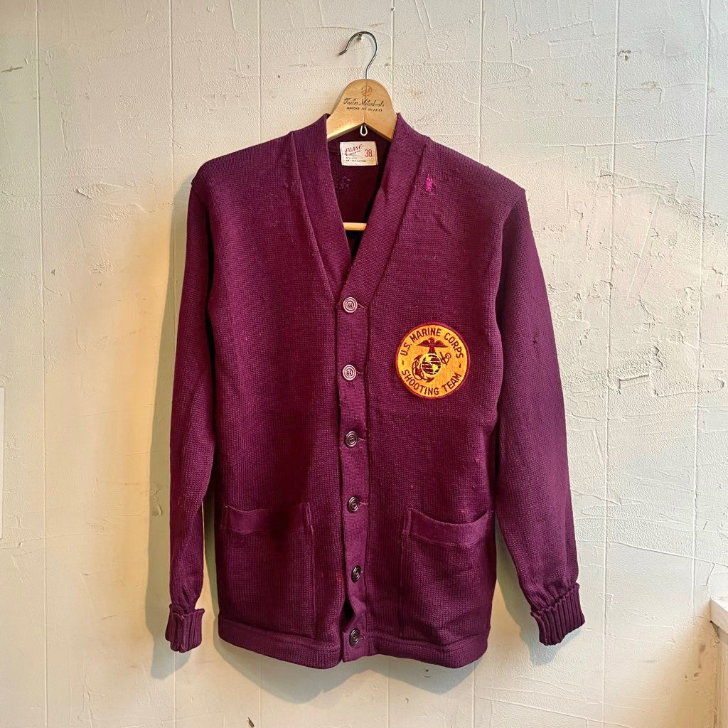 古着 COANE カーディガン 50's ヴィンテージ ニット ワイン