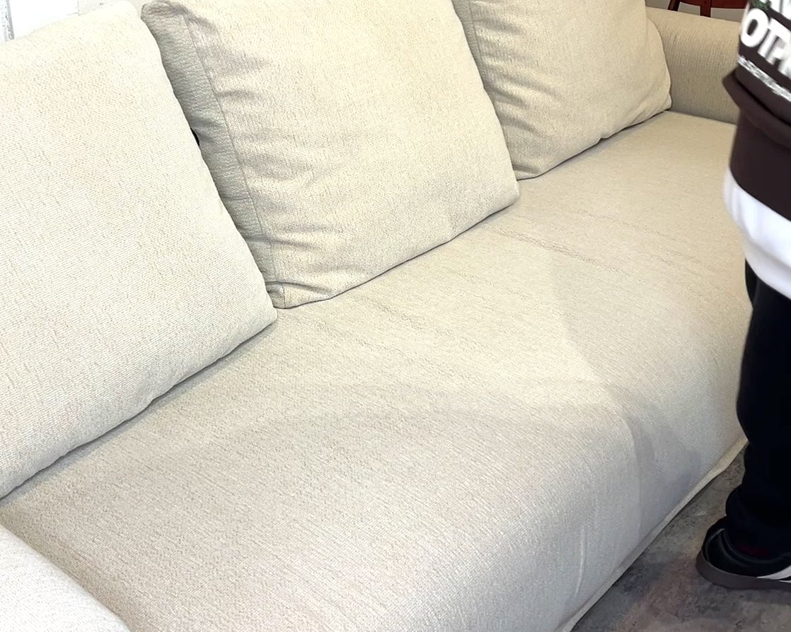 フランネルソファ / FLANNEL SOFA 3人掛けソファ 中古 ホワイト 白 大きい