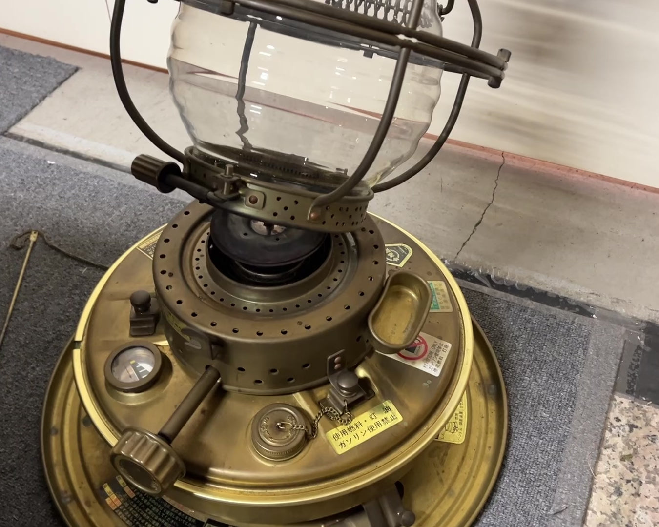 ニッセン / 日本船燈 ストーブ IS-3 ゴールドフレーム レトロ 暖房器具