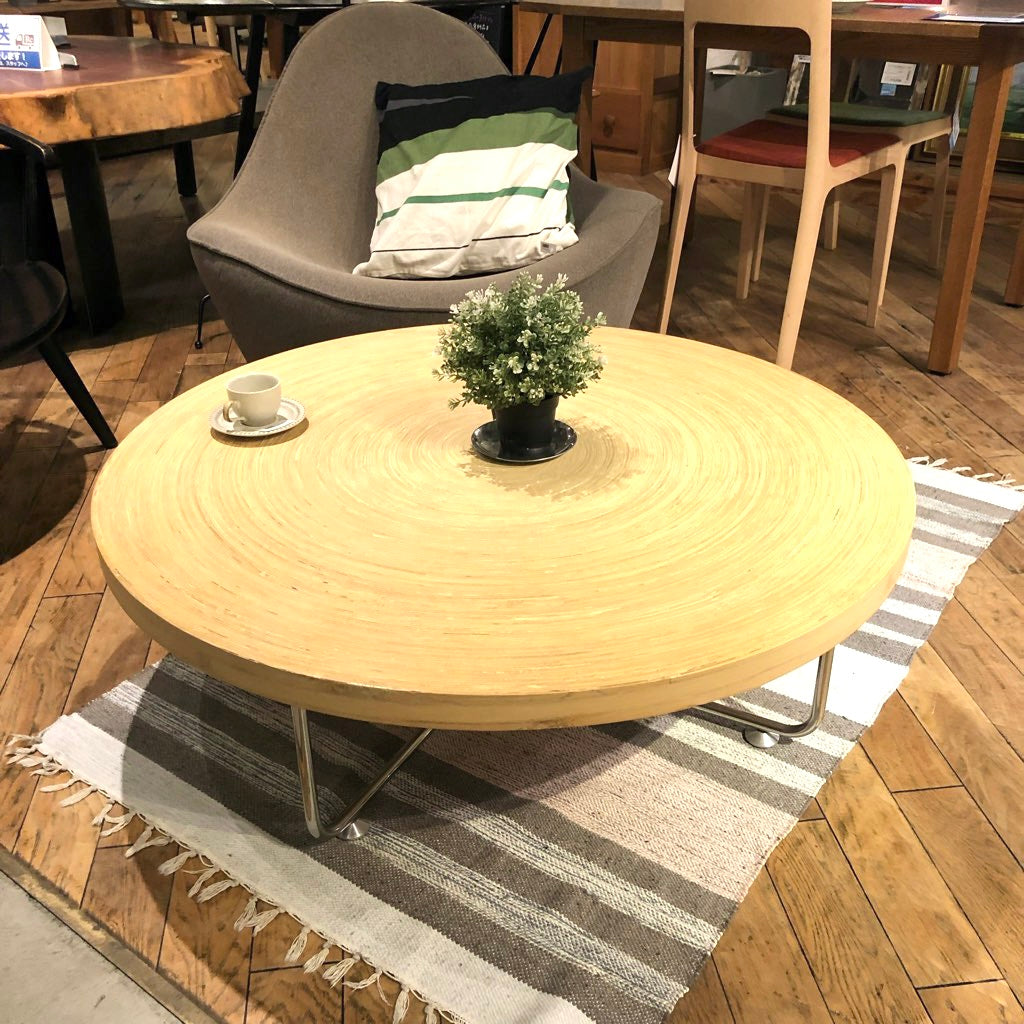 広松木工 EXサークルテーブル バンブー ちゃぶ台 展示品