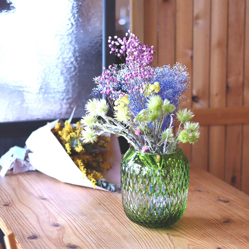 グラヴィール 花瓶「花宴」高木茂 作クリスタルガラス カガミクリスタル 未使用品