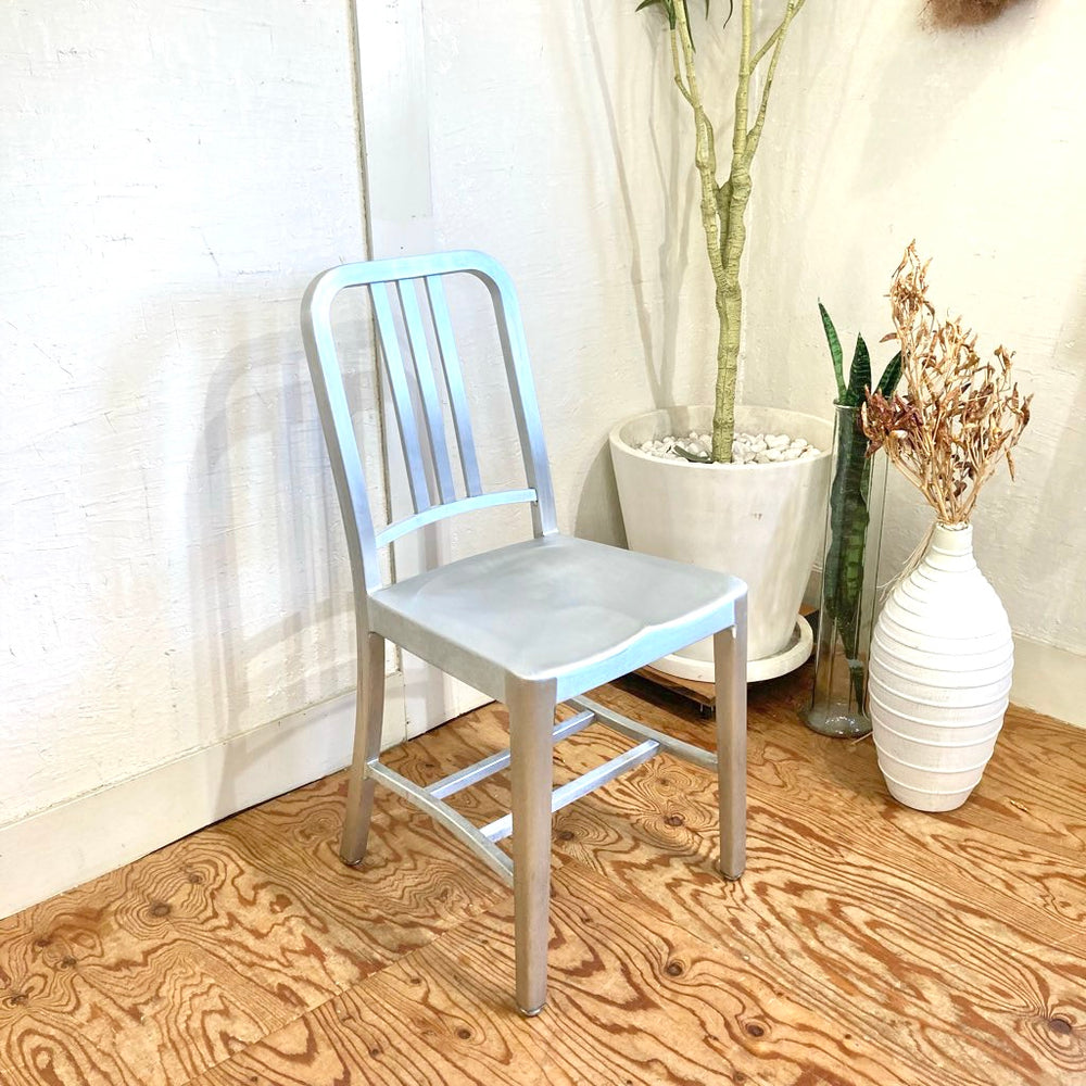 エメコ / EMECO 1006ネイビーチェア / 1006NAVY CHAIR シルバーチェア 中古