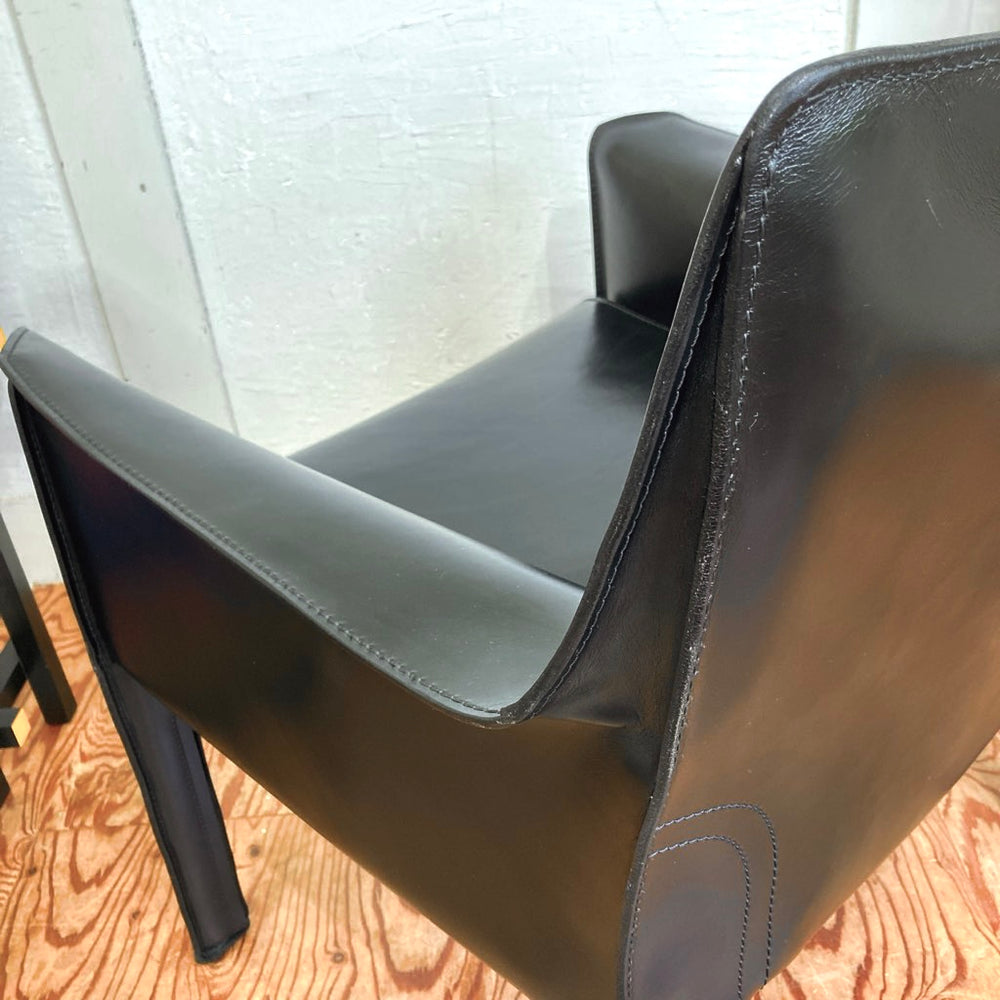 Cassina】カッシーナ 414 CAB キャブ ラウンジアームチェア 黒総