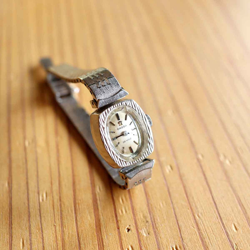 オメガ / OMEGA デビル / De Ville カットガラス 【1】 レディース アンティーク腕時計 中古