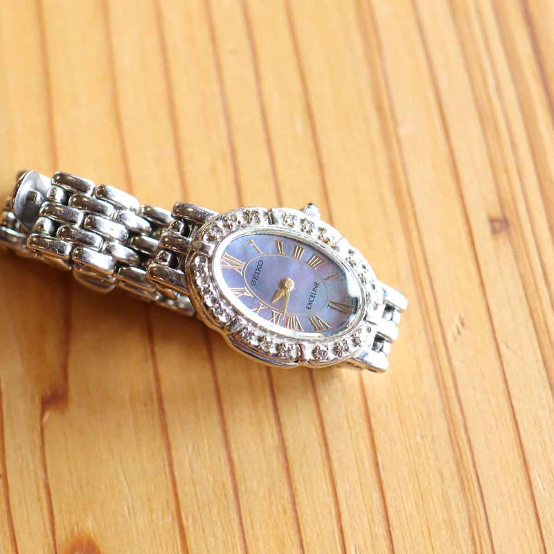 セイコー / SEIKO エクセリーヌ / Exceline 18Pダイヤ 【7】 レディース アンティーク腕時計 中古